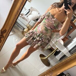 Floral Ruffle Mini Dress